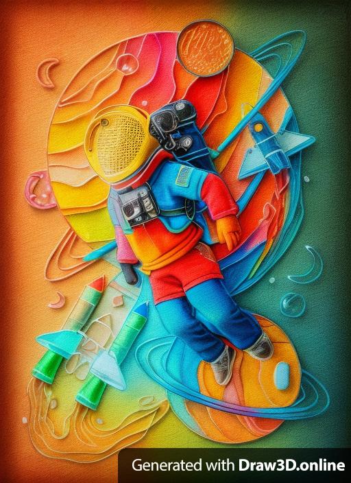 Color pencil drawing effect picture