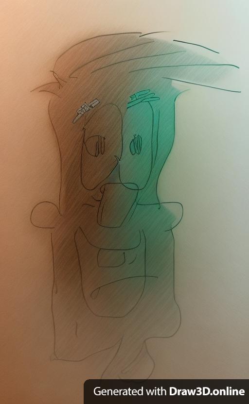 Action figure toy of a teenage boy, using this drawing  as a head/face