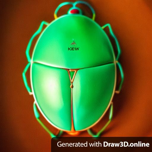 A realistic top view photo of a bug