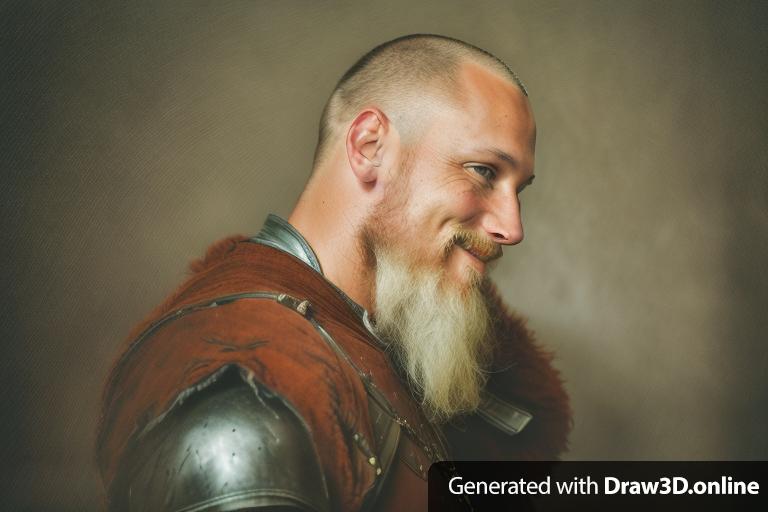 ragnar lothbrooke leaning, smiling, observing