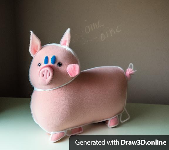 create a stuffed animal PIG toy
