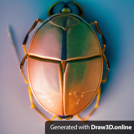 A realistic top view photo of a bug