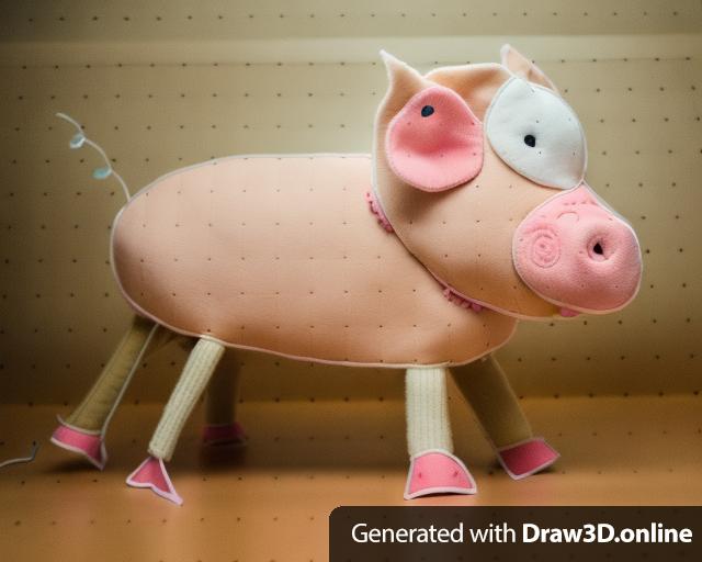 create a stuffed animal PIG toy