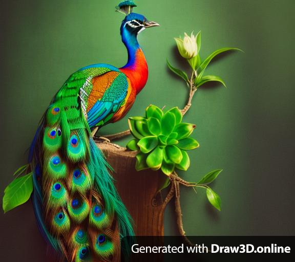 Peacock illustration